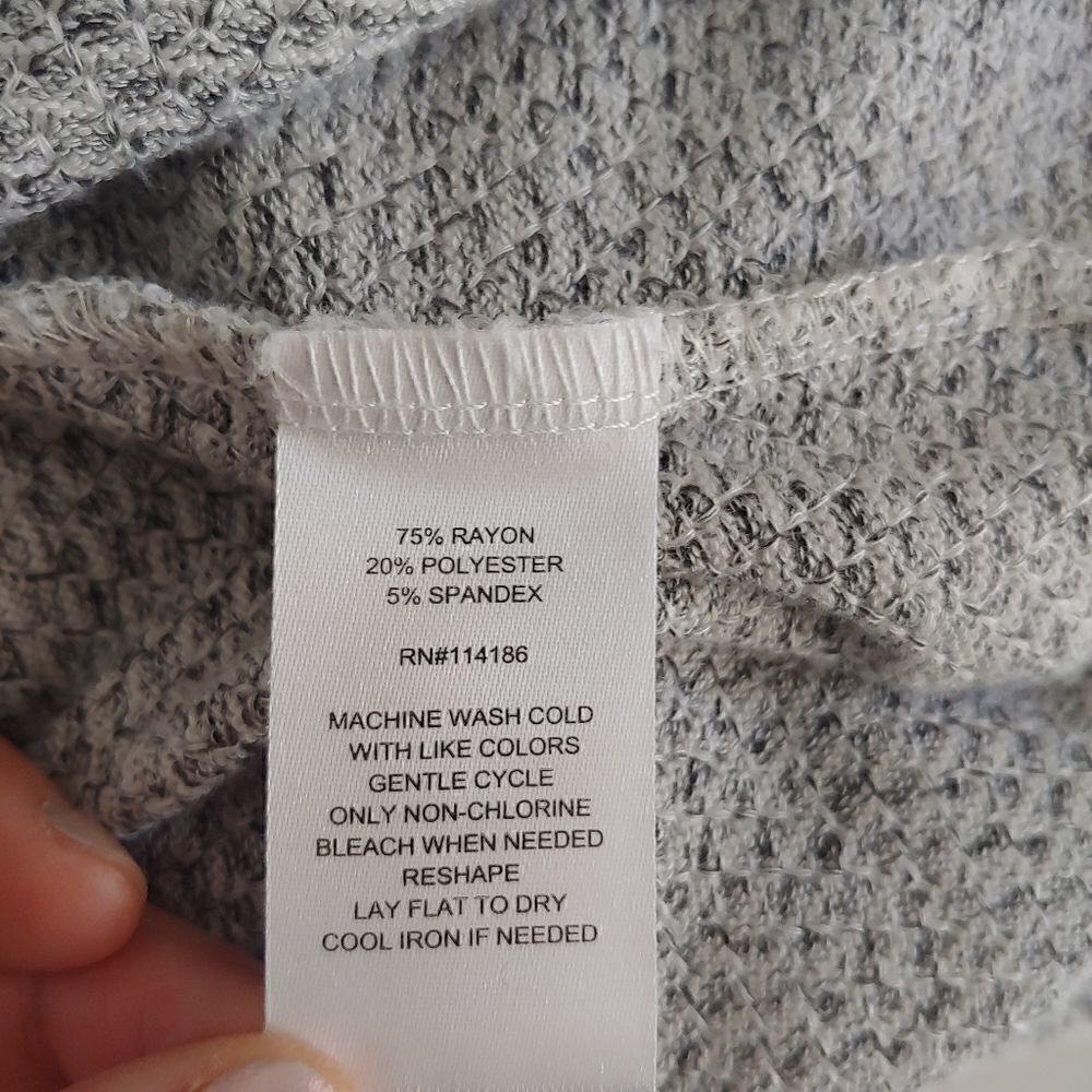 Peyton Primrose Women's Cowl Neck Sweater Heathered Grey Size L - Picture 6 of 7